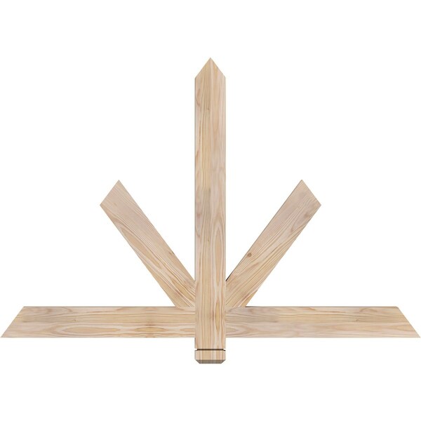 Ekena Millwork Kennewick Smooth Timber Gable Bracket, Douglas Fir, 48"W x 32"H x 1 1/2"D x 3 1/2"F, 16/12 Pitch GBW048X32X0204KEN00SDF - main